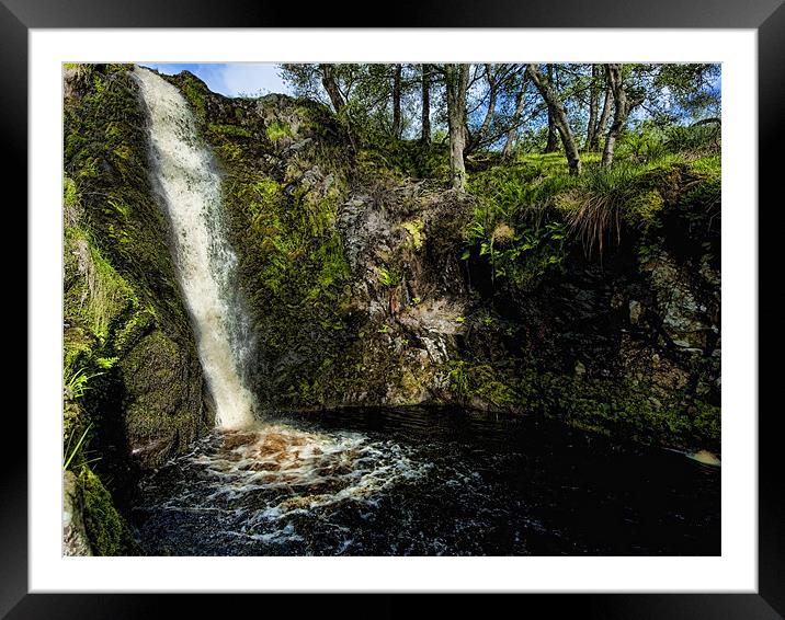 Linhope Spout waterfall Framed Mounted Print by Paul Fisher