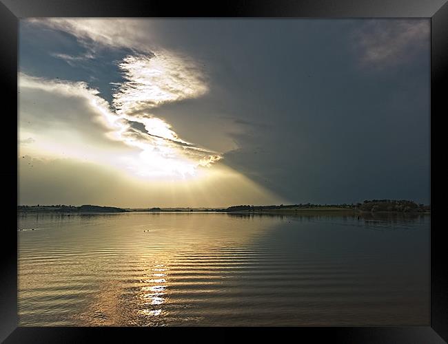 Rutland Water sunset Framed Print by Paul Fisher