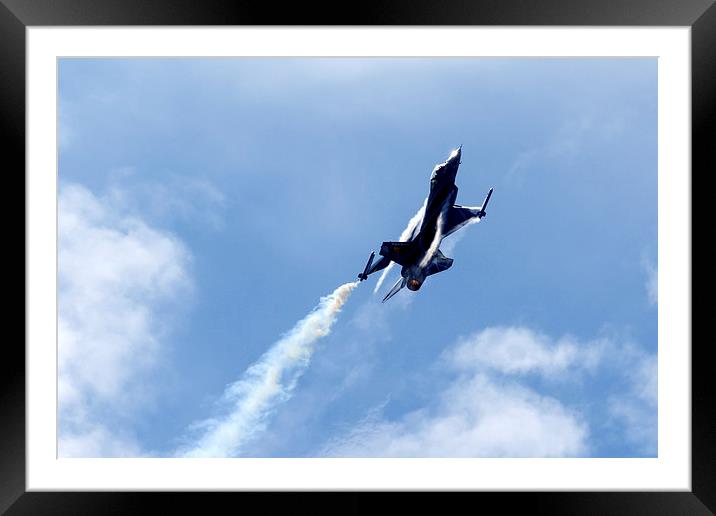  A Belgian F16 Framed Mounted Print by Andrew Richards