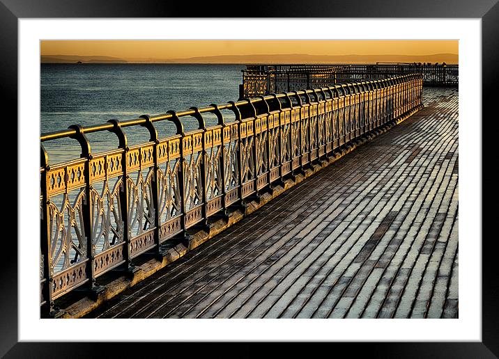  Golden railings Framed Mounted Print by Andrew Richards