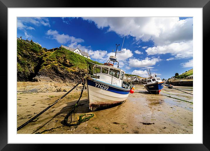  Port Isaac fishing boats Framed Mounted Print by Andrew Richards