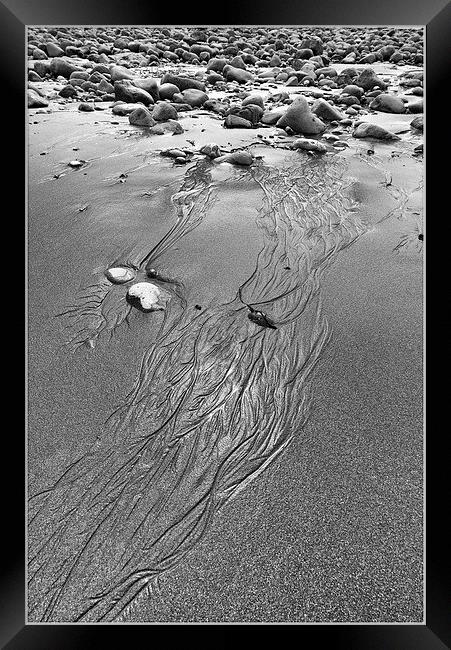  Patterns in the sand Framed Print by Andrew Richards