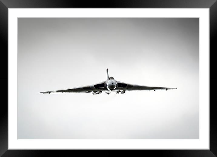 Avro Vulcan during her diaply at RNAS Yeovilton Framed Mounted Print by Andrew Richards