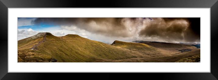 Brecon Beacons panorama Framed Mounted Print by Andrew Richards