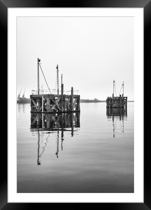 Cardiff Bay reflections Framed Mounted Print by Andrew Richards