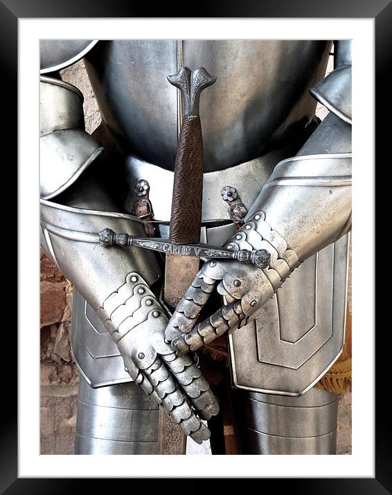 Knight In Shining Armour Framed Mounted Print by Noreen Linale