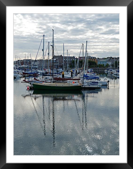 Boats In Morning Light Framed Mounted Print by Noreen Linale