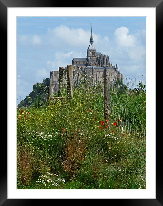 Le Mont St Michel Framed Mounted Print by Noreen Linale