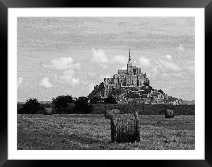 Le Mont St Michel Framed Mounted Print by Noreen Linale