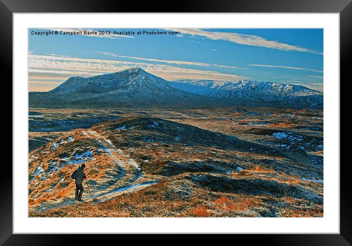 Sealg Gharbh, Corrour Framed Mounted Print by Campbell Barrie