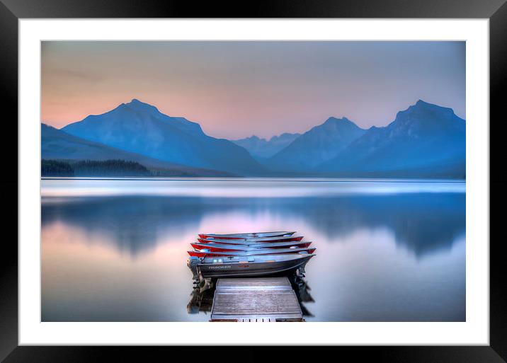  Lake McDonald Framed Mounted Print by Glenn Barclay