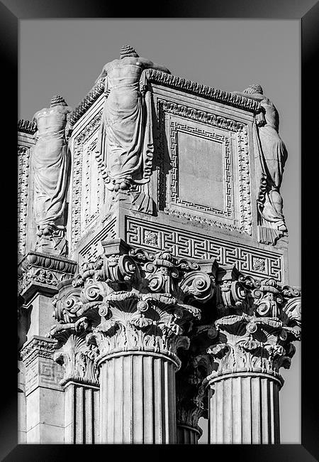 Roman Greco Pillar Framed Print by Ray Shiu