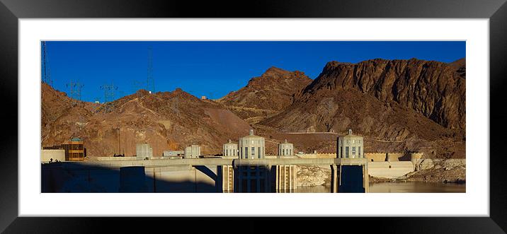 Hoover Dam Framed Mounted Print by Ray Shiu