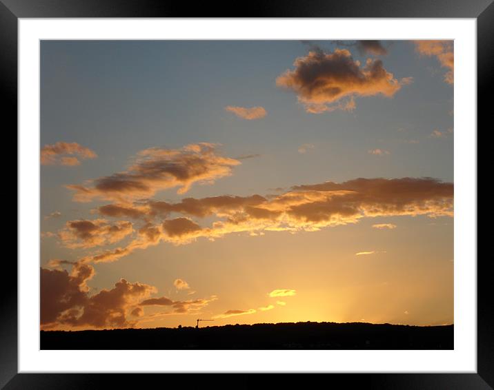 Rat Cloud in Sunset Framed Mounted Print by Roger Stevens