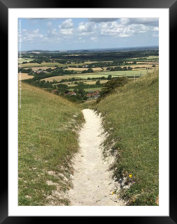 The Chalky Pathway Framed Mounted Print by Penelope Hellyer