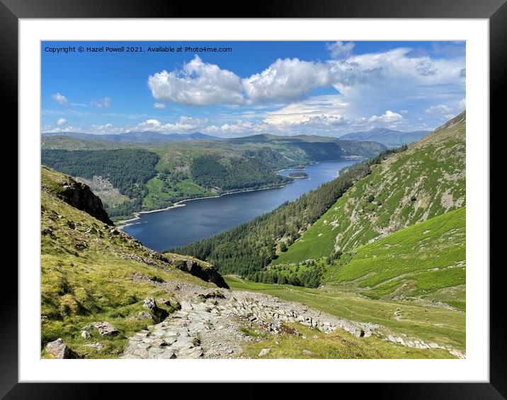 Thirlmere from Helvellyn Framed Mounted Print by Hazel Powell