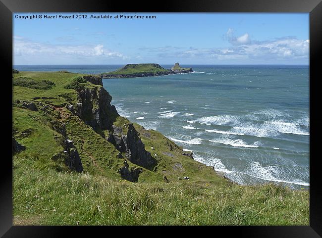 Worms Head, Swansea Framed Print by Hazel Powell