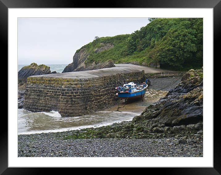 Stackpole Quay Framed Mounted Print by Hazel Powell