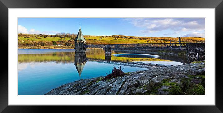 Pontsticill Reservoir Panorama Framed Mounted Print by Hazel Powell