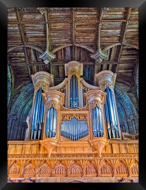  St Davids Cathedral Organ Framed Print by Hazel Powell