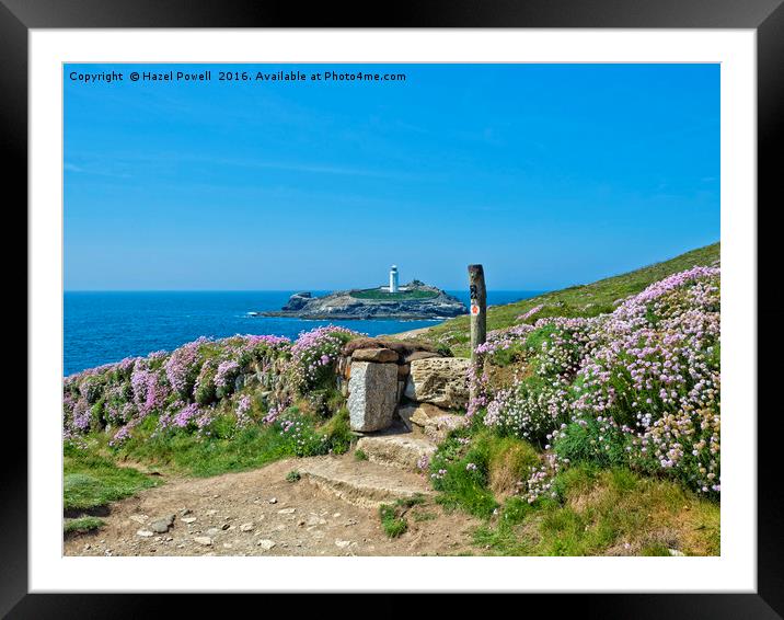 Godrevy Lighthouse Framed Mounted Print by Hazel Powell