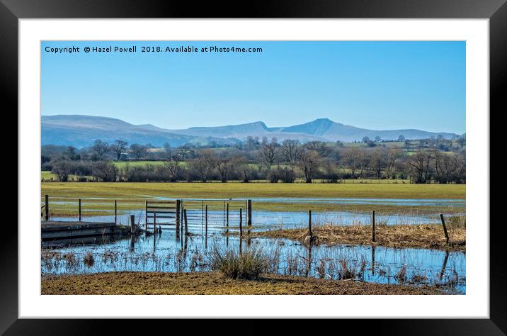 Brecon Beacons View Framed Mounted Print by Hazel Powell