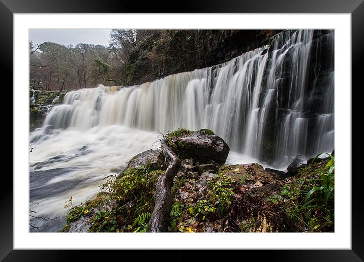 Waterfall Framed Mounted Print by steven ibinson