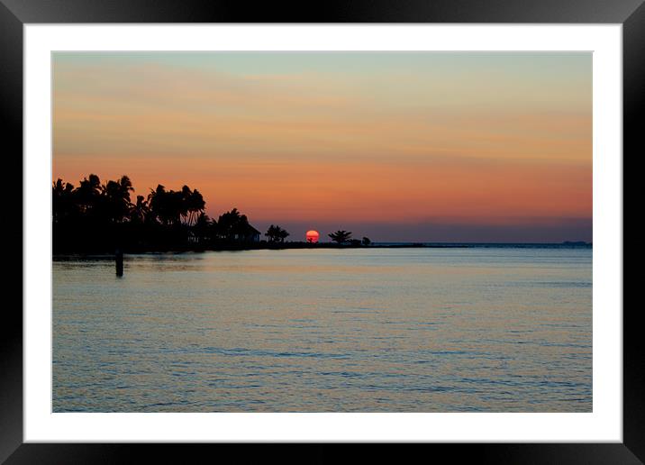 South Sea Sunset Framed Mounted Print by Jeff Brunton