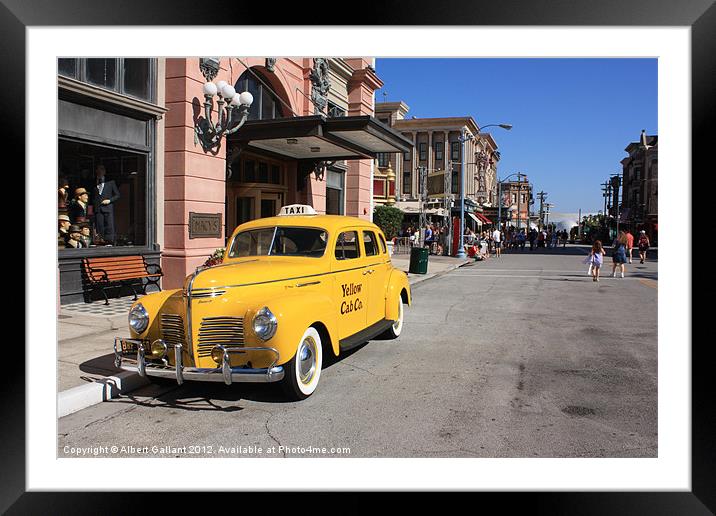 Taxi Framed Mounted Print by Albert Gallant