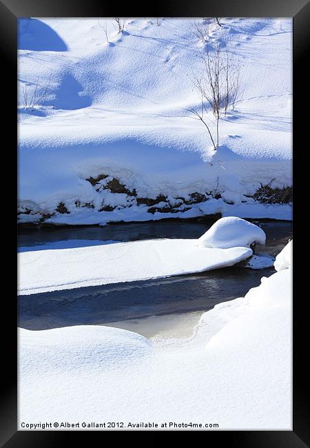 Shades and shapes of winter. Framed Print by Albert Gallant