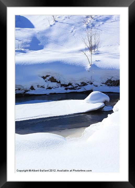 Shades and shapes of winter. Framed Mounted Print by Albert Gallant