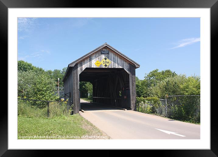 Covered Bridge Framed Mounted Print by Albert Gallant