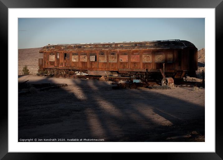 Abandoned Train Car Framed Mounted Print by Jon Kondrath
