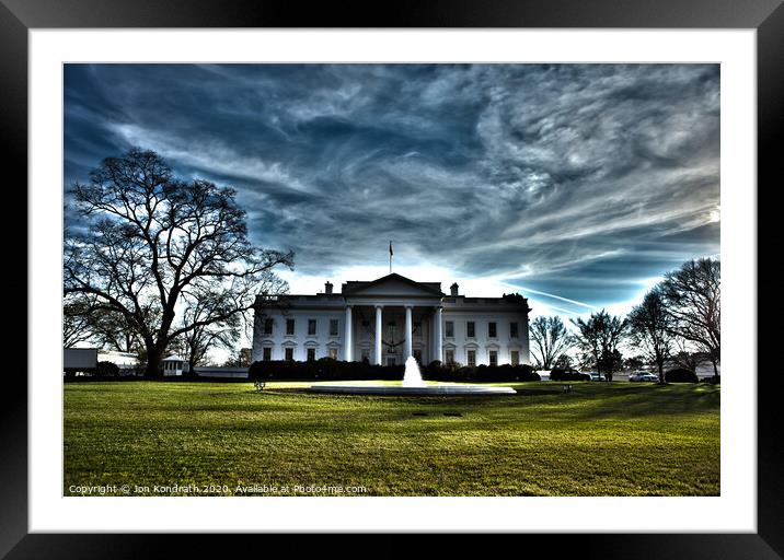 White House Framed Mounted Print by Jon Kondrath