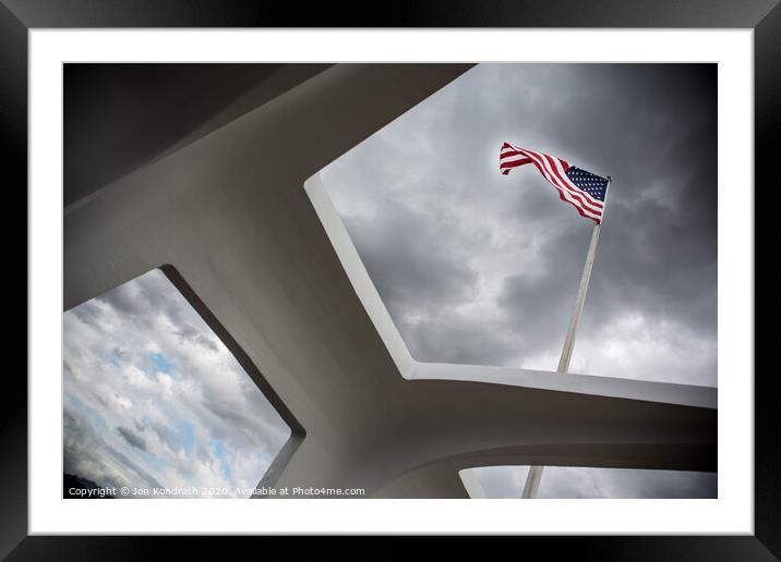 Pearl Harbor Memorial Framed Mounted Print by Jon Kondrath
