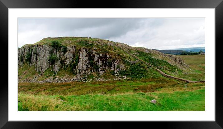 Steel Rigg Northumberland Framed Mounted Print by Marilyn PARKER
