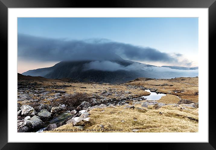 Pen yr Ole Wen Framed Mounted Print by carl barbour canvas