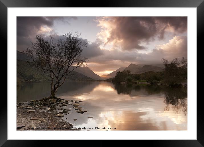 Sunrise over Llyn Padarn Framed Mounted Print by carl barbour canvas