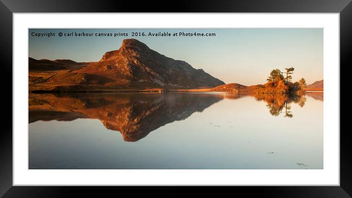 Llyn Cregennan sunset 2 Framed Mounted Print by carl barbour canvas