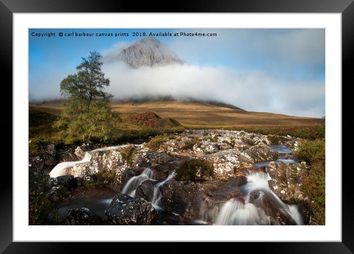 Buachaille Etive mor mist. Framed Mounted Print by carl barbour canvas