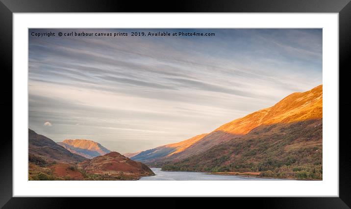 Kinlochleven almost sunrise Framed Mounted Print by carl barbour canvas