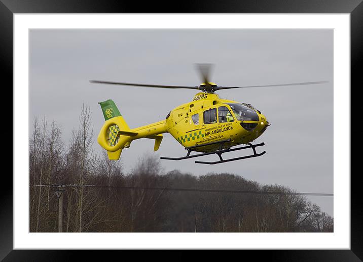 Air Ambulance Framed Mounted Print by Mark Chance