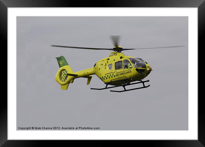 Air Ambulance Framed Mounted Print by Mark Chance