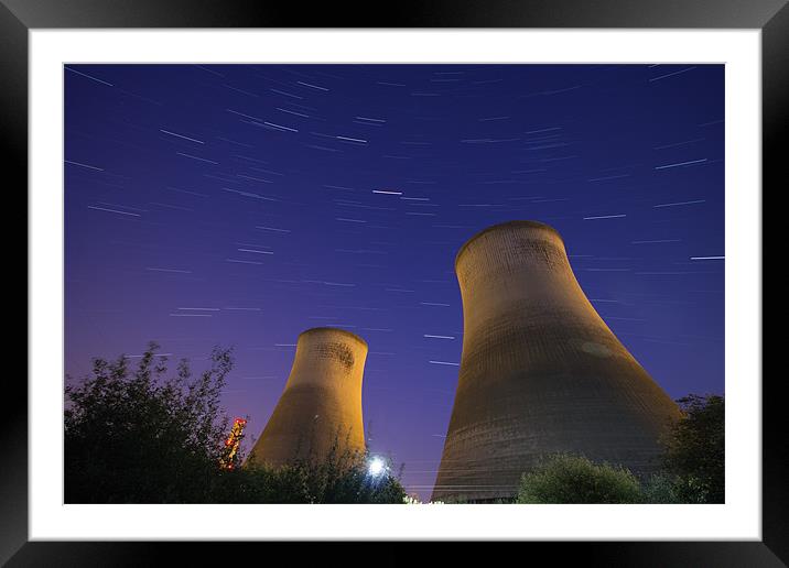 Power Trails Framed Mounted Print by Mark Chance
