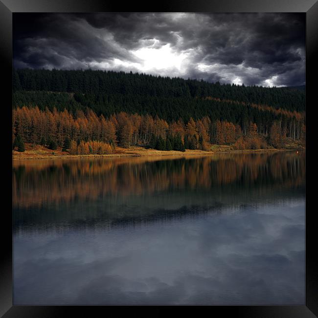 Reflective Sky  Keilder Framed Print by David wood