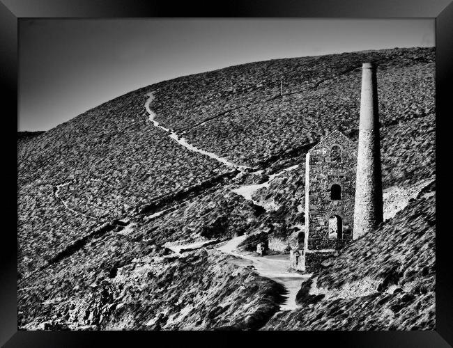 Cornwall Coat Path Wheal Coates Framed Print by mark humpage