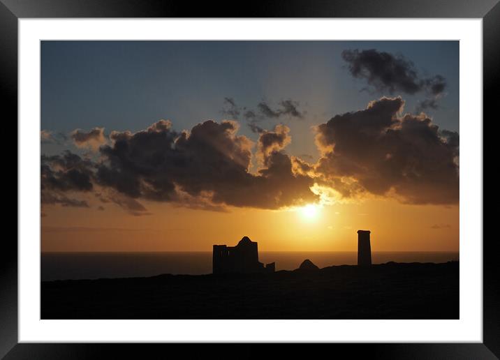 Sunset in Cornwall Framed Mounted Print by mark humpage