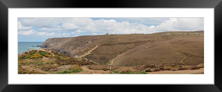Cornwall coastline panorama Framed Mounted Print by mark humpage