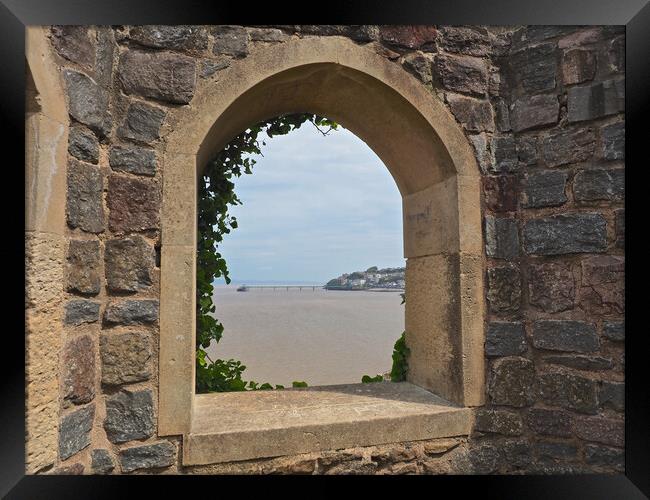 The Lookout historical landmark, Clevedon Framed Print by mark humpage