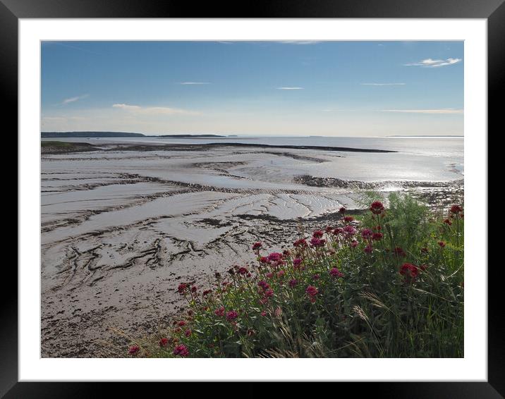 Clevedon Somerset low tide mud Framed Mounted Print by mark humpage
